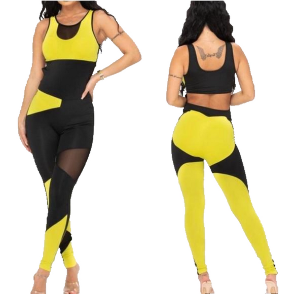 Pants - Yellow and Black Jumpsuit